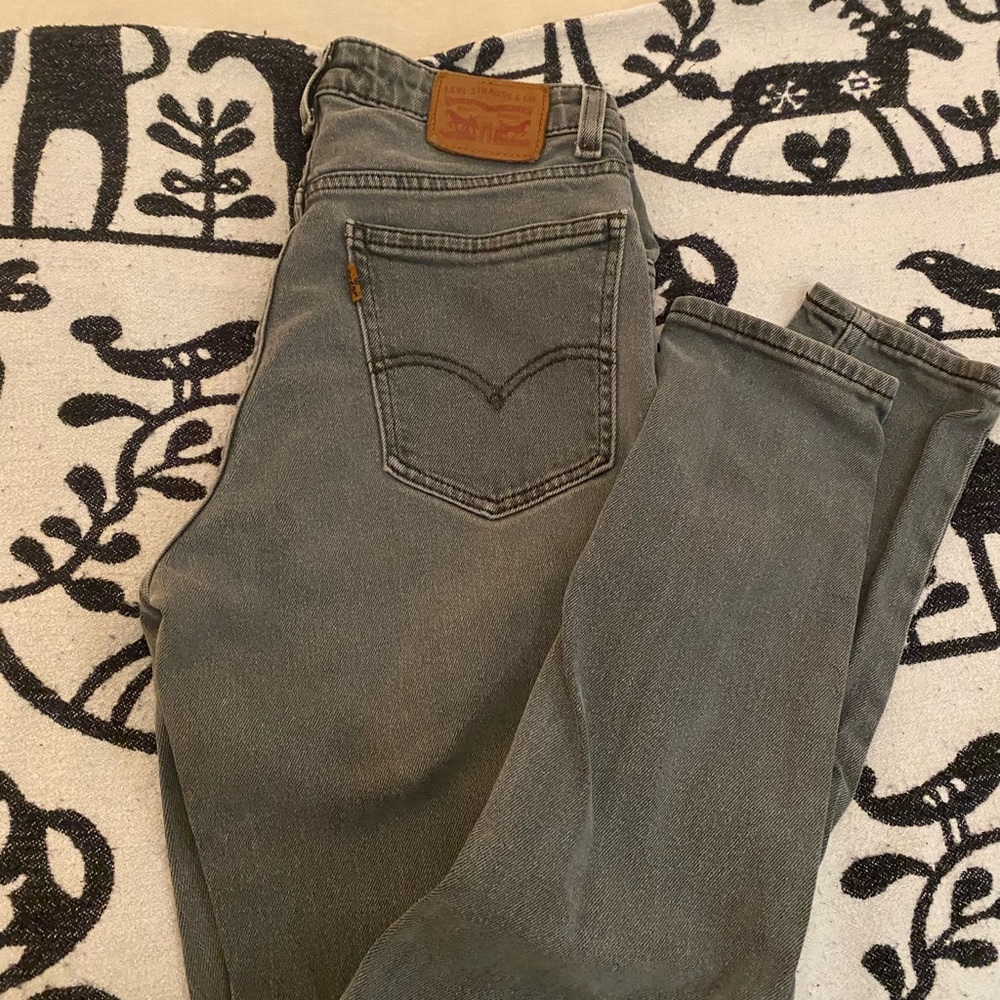 Levi’s 721 high rise grey jeans